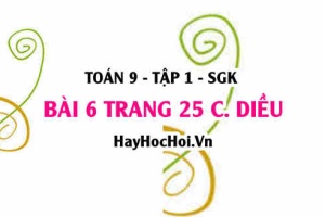 Bài 6 trang 25 Toán 9 tập 1 Cánh Diều